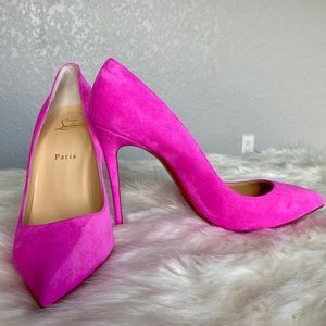 CHRISTIAN LOUBOUTIN PINK SUEDE!